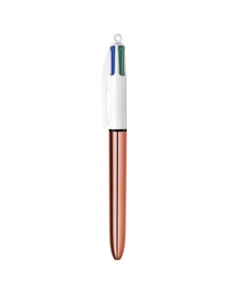 BOLÍGRAFO 4 COLORES PINK GOLD BIC 504894 (x12 unidades)