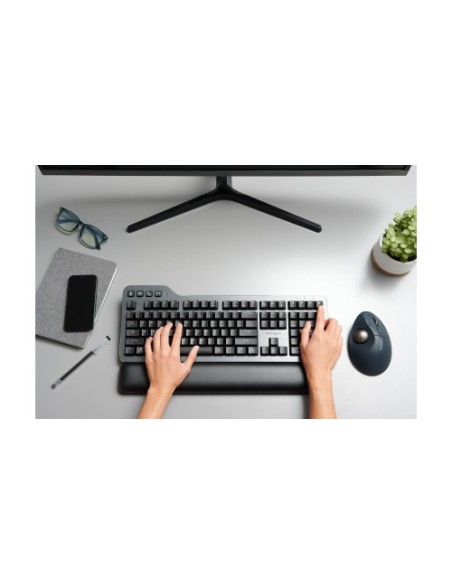 RATON INALAMBRICO TRACKBALL RECARGABLE  TB550 PROFIT ERGO NEGRO-PLATA KENSINGTON K72196WW
