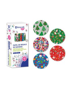 PAPEL DE REGALO NAVIDAD JUGUETES 70X500 CM BISMARK 332996 (x40 unidades)