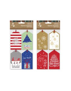 TARJETAS COLGANTES NAVIDAD 20 UND BISMARK 332923 (x24 unidades)