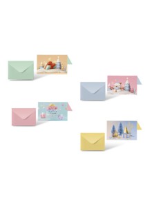 TARJETA FELICITACIÓN NAVIDAD PASTEL BISMARK 332935 (x24 unidades)