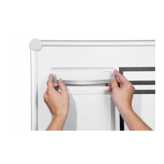 PACK 5 MARCOS INFORMATIVOS DURAFRAME MAGNETIC TOP 236X66MM PLATA DURABLE 498623