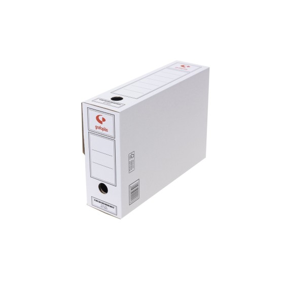 PACK 10 ARCHIVADORES DEFINITIVOS CARTON FOLIO 360X253X100MM BLANCO GRAFOPLAS 70907703