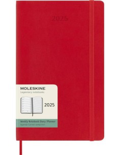 AGENDA 2025 TAPA BLANDA 12 MESES SEMANAL L (13 X 21 CM) ROJA MOLESKINE DSF212WN3Y25