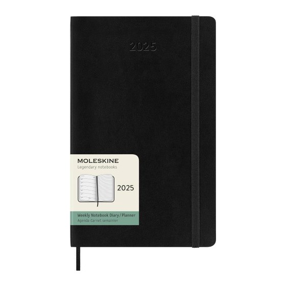 AGENDA 2025 TAPA BLANDA 12 MESES SEMANAL L (13 X 21 CM) NEGRA MOLESKINE DSB12WN3Y25