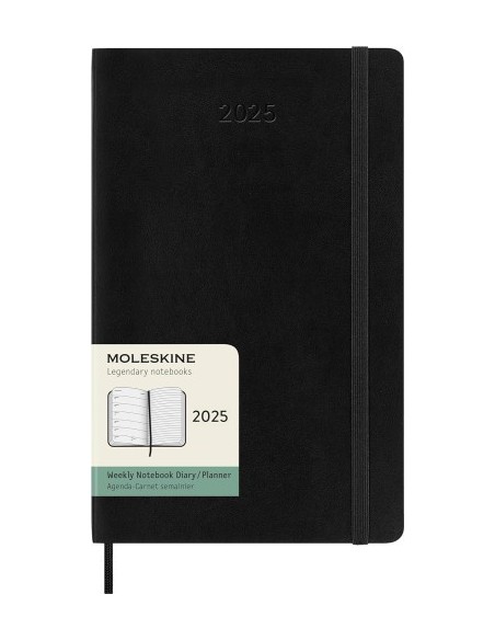 AGENDA 2025 TAPA BLANDA 12 MESES SEMANAL L (13 X 21 CM) NEGRA MOLESKINE DSB12WN3Y25