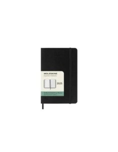 AGENDA 2025 TAPA BLANDA 12 MESES SEMANAL P (9 X 14 CM) NEGRA MOLESKINE DSB12WN2Y25