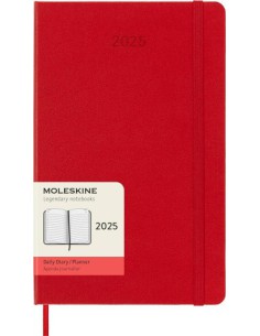 AGENDA 2025 TAPA DURA 12 MESES DIARIA L (13 X 21 CM) ROJA MOLESKINE DHF212DC3Y25 2
