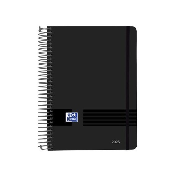 AGENDA 2025 LIVE&GO A5 15X21CM DIA PAGINA COLOR NEGRO OXFORD 400190007