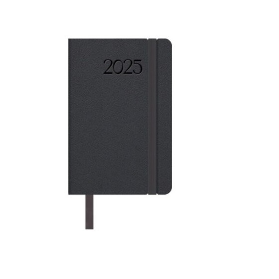 AGENDA 2025 MANHATAN SEMANA VISTA BOLSILLO 8,5 X 13 CM COLOR NEGRO DOHE 12871 - 25
