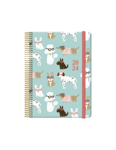 AGENDA 2025 CUTE DÍA PÁGINA 15 X 21 CM MODELO DOG CON 4 HOJAS DE PEGATINAS DOHE 12906- 25