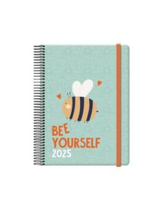 AGENDA 2025 CUTE DÍA PÁGINA 15 X 21 CM MODELO BEE CON 4 HOJAS DE PEGATINAS DOHE 12905- 25