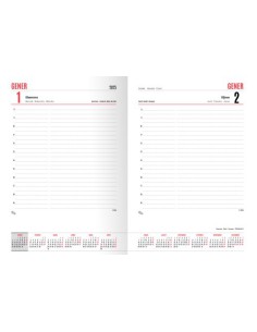 AGENDA 2025 PARIS DIA/PAGINA 15X21 NEGRA CATALAN INGRAF 355421 2