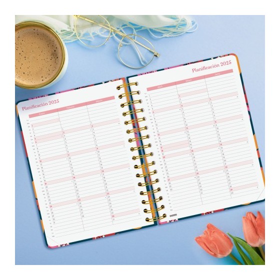 AGENDA 2025 TRENDY YOU E10 155X212MM DIA PAGINA TULIP FINOCAM 760062725