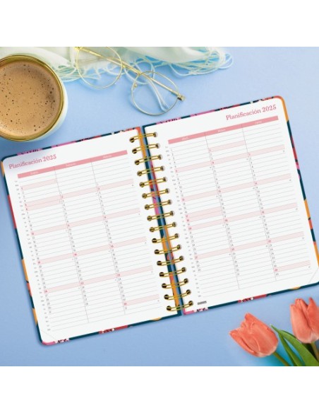 AGENDA 2025 TRENDY YOU E10 155X212MM DIA PAGINA TULIP FINOCAM 760062725