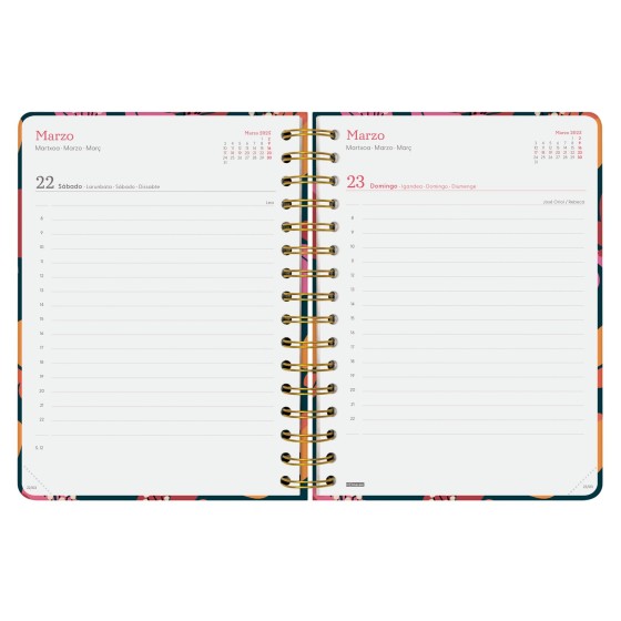 AGENDA 2025 TRENDY YOU E10 155X212MM DIA PAGINA TULIP FINOCAM 760062725