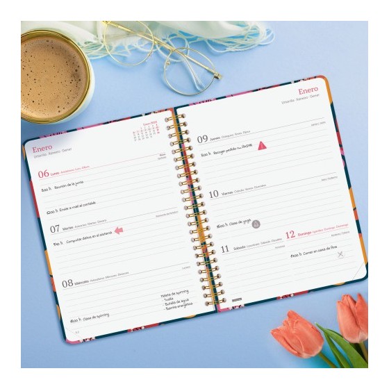 AGENDA 2025 TRENDY YOU E10 155X212MM SEMANA VISTA HORIZONTAL TULIP FINOCAM 760042725
