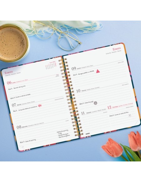 AGENDA 2025 TRENDY YOU E10 155X212MM SEMANA VISTA HORIZONTAL TULIP FINOCAM 760042725