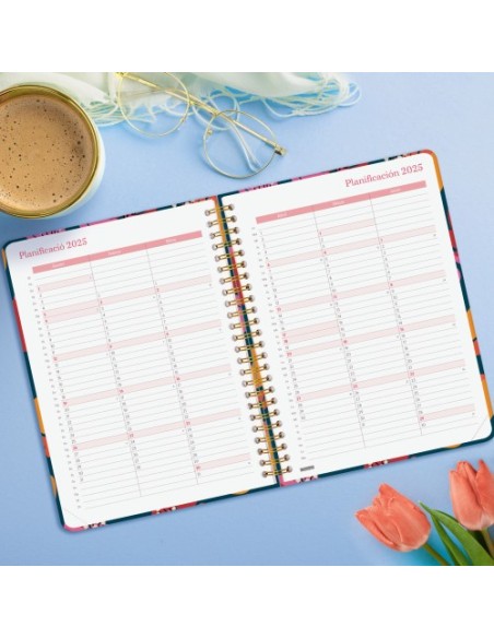 AGENDA 2025 TRENDY YOU E10 155X212MM SEMANA VISTA HORIZONTAL TULIP FINOCAM 760042725