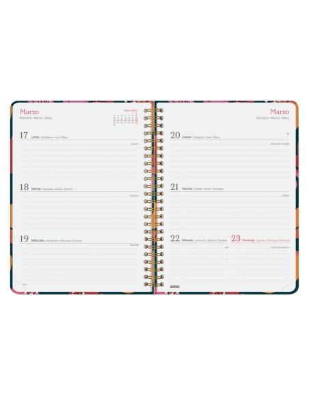 AGENDA 2025 TRENDY YOU E10 155X212MM SEMANA VISTA HORIZONTAL TULIP FINOCAM 760042725