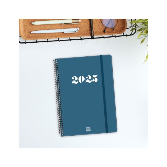 AGENDA 2025 BASIC MY E10 155X212MM SEMANA VISTA HORIZONTAL AZUL FINOCAM 743501025