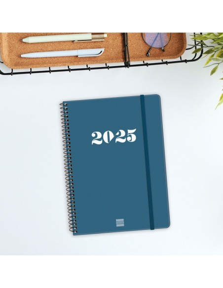 AGENDA 2025 BASIC MY E10 155X212MM SEMANA VISTA HORIZONTAL AZUL FINOCAM 743501025
