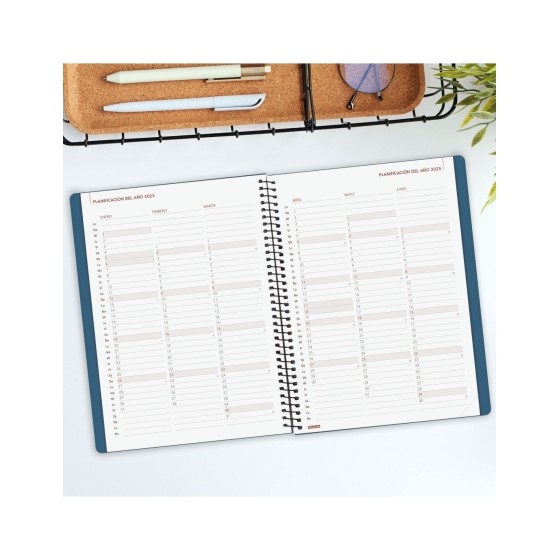 AGENDA 2025 BASIC MY E10 155X212MM SEMANA VISTA HORIZONTAL AZUL FINOCAM 743501025