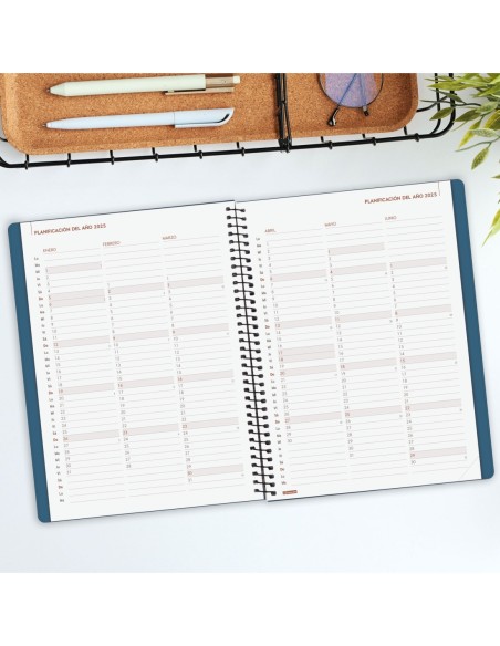AGENDA 2025 BASIC MY E10 155X212MM SEMANA VISTA HORIZONTAL AZUL FINOCAM 743501025