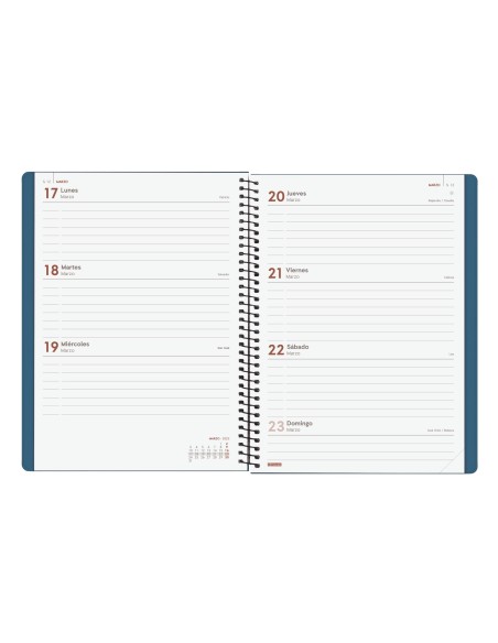 AGENDA 2025 BASIC MY E10 155X212MM SEMANA VISTA HORIZONTAL AZUL FINOCAM 743501025