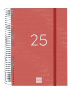 AGENDA 2025 BASIC YEAR E10 155X212MM DIA PAGINA ROJO FINOCAM 741103025