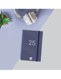 AGENDA 2025 BASIC YEAR E5 117X181MM DIA PAGINA AZUL FINOCAM 741091025 2