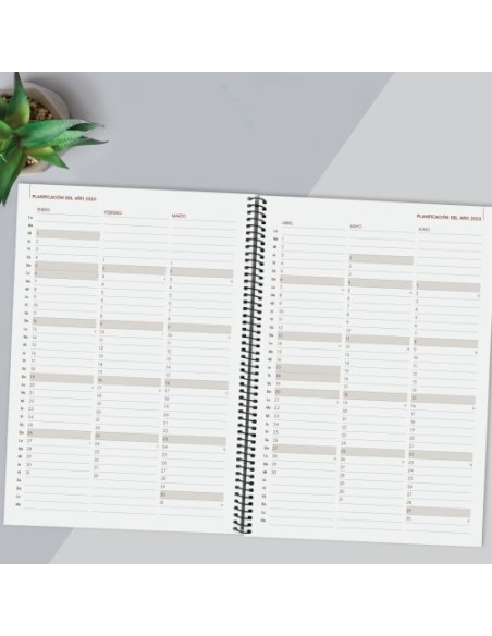 AGENDA 2025 BASIC YEAR E40 210X297MM SEMANA VISTA HORIZONTAL NEGRO FINOCAM 741466025