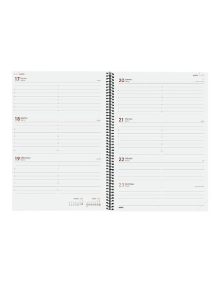 AGENDA 2025 BASIC YEAR E40 210X297MM SEMANA VISTA HORIZONTAL NEGRO FINOCAM 741466025