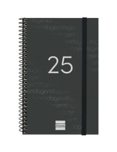 AGENDA 2025 BASIC YEAR E5 117X181MM SEMANA VISTA HORIZONTAL NEGRO FINOCAM 741446025