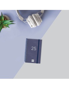 AGENDA 2025 BASIC YEAR E3 79X127MM SEMANA VISTA HORIZONTAL AZUL FINOCAM 741421025 2