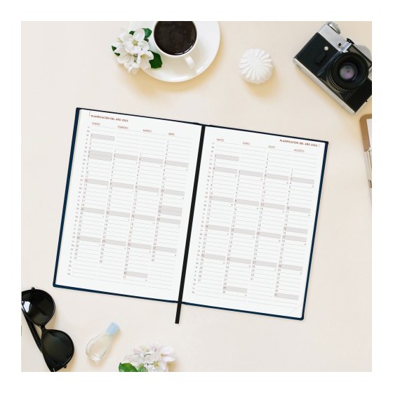 AGENDA 2025 DYNAMIC LONDON Y10 140X204MM DIA PAGINA NEGRO FINOCAM 625320225