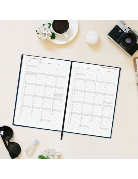 AGENDA 2025 DYNAMIC LONDON Y10 140X204MM DIA PAGINA NEGRO FINOCAM 625320225