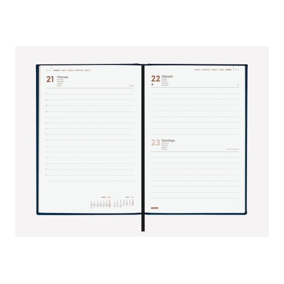 AGENDA 2025 DYNAMIC LONDON Y10 140X204MM DIA PAGINA NEGRO FINOCAM 625320225