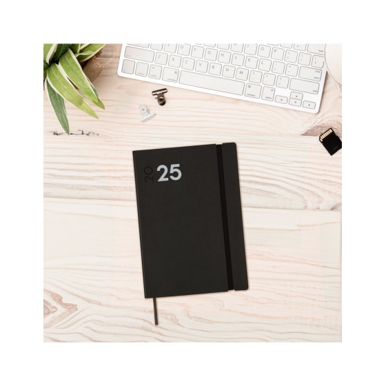 AGENDA 2025 DYNAMIC MARA Y10 140X204MM SEMANA VISTA VERTICAL NEGRO FINOCAM 621126025