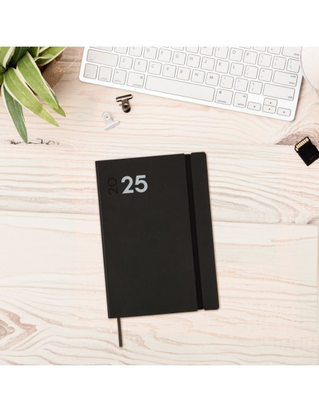 AGENDA 2025 DYNAMIC MARA Y10 140X204MM SEMANA VISTA VERTICAL NEGRO FINOCAM 621126025