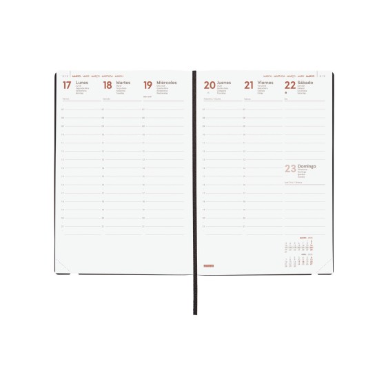 AGENDA 2025 DYNAMIC MARA Y10 140X204MM SEMANA VISTA VERTICAL NEGRO FINOCAM 621126025