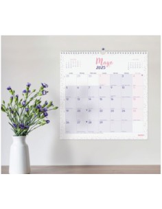 CALENDARIO 2025 PARED TRENDY CHIC ESCRIBIR 300X300MM MORADO FINOCAM 787002725