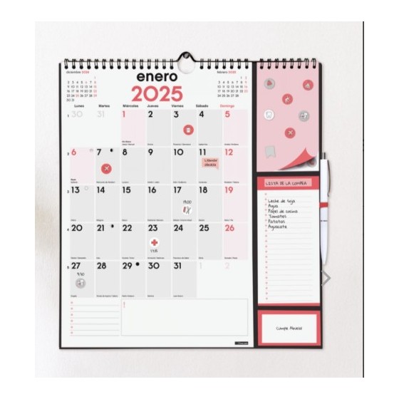 CALENDARIO 2025 NEUTRO PARED PLUS ESCRIBIR 215X325MM FINOCAM 782120025