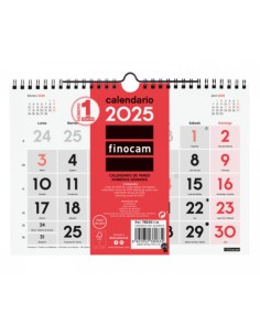 CALENDARIO 2025 NEUTRO PARED NUMEROS GRANDES S 210X150MM FINOCAM 780200025