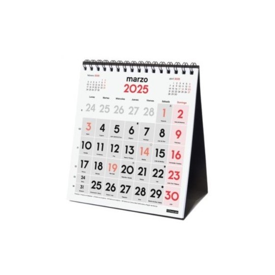 CALENDARIO 2025 SOBREMESA NEUTRO NUMEROS GRANDES XS 140X150MM FINOCAM 780120025