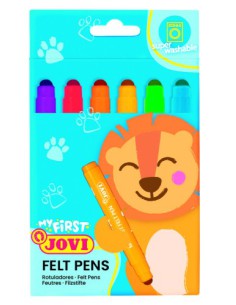 MY FIRST FELT PEN ESTUCHE 6 ROTULADORES COLORES SURTIDOS NEW JOVI 1206