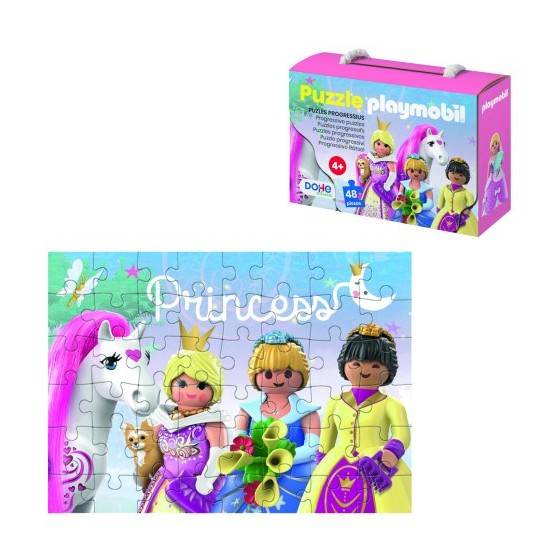 CAJA DE PUZZLE - 48 PIEZAS - PLAYMOBIL - MODELO PRINCESS DOHE 65014