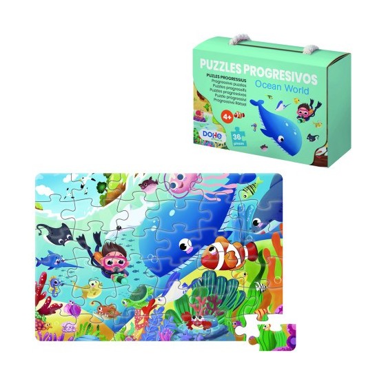 PUZZLE DE 36 PIEZAS - A PARTIR DE 4-6 AÑOS - OCEAN WORLD DOHE 65011