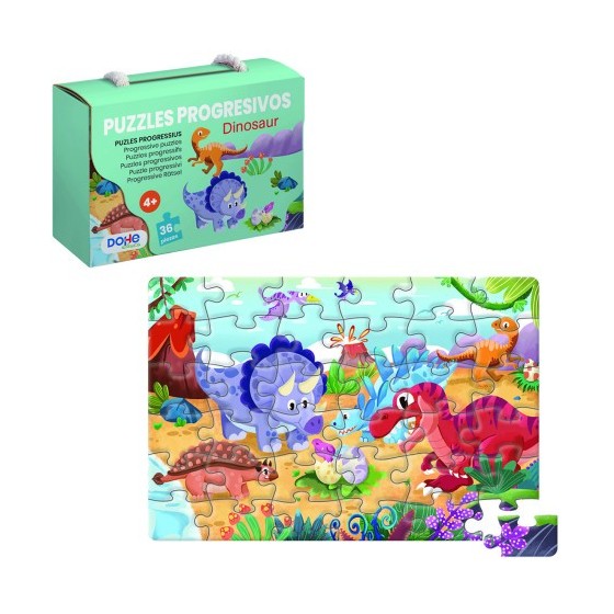 PUZZLE DE 36 PIEZAS - A PARTIR DE 4-6 AÑOS - DINOSAUR DOHE 65010