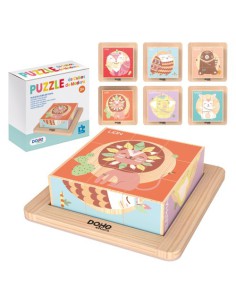 PUZZLE DE 9 BLOQUES DE MADERA -  A PARTIR DE 2 AÑOS DOHE 64000